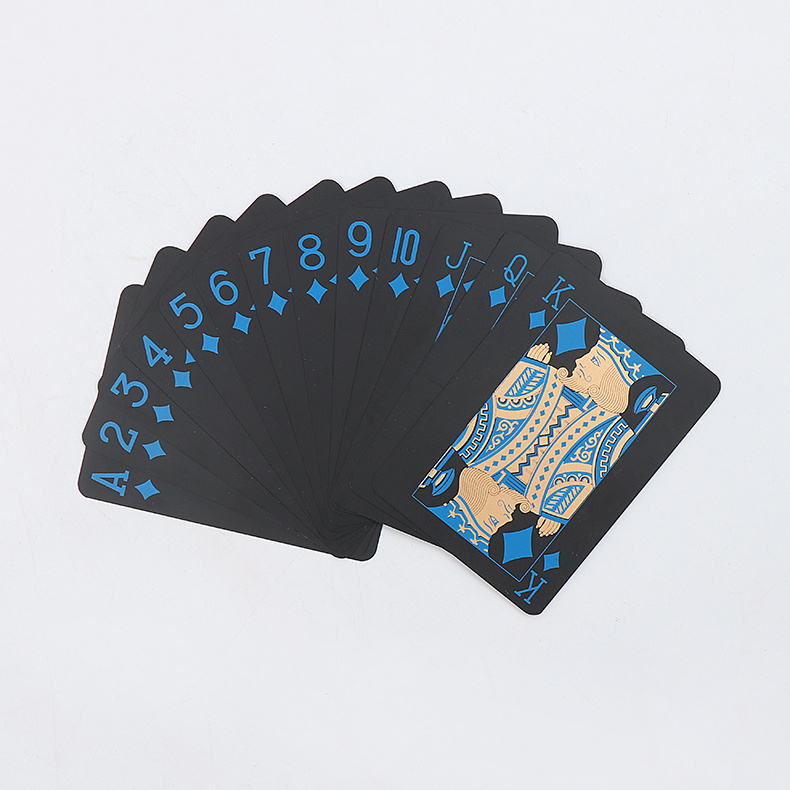 Wholesale cheap quality playing cards poker waterproof black playing cards