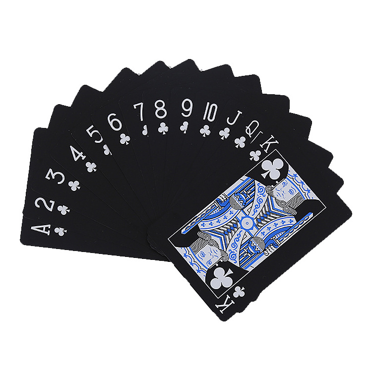 Hot sale classic magic tricks tool poker games waterproof black playing poker cards