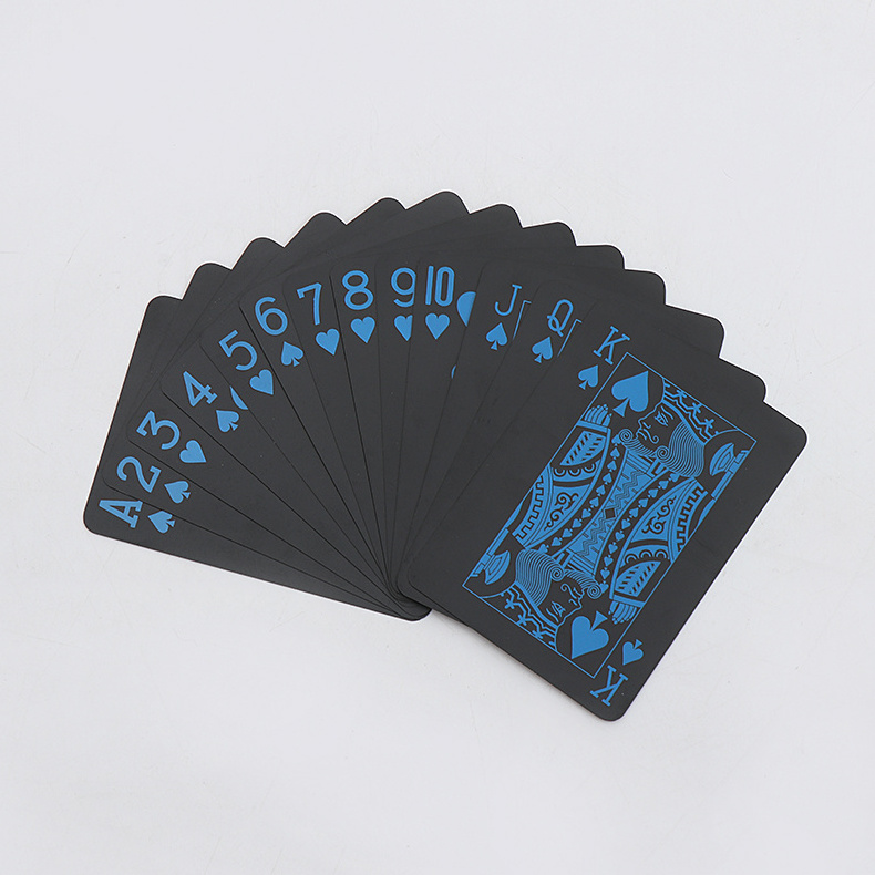 Wholesale cheap quality playing cards poker waterproof black playing cards