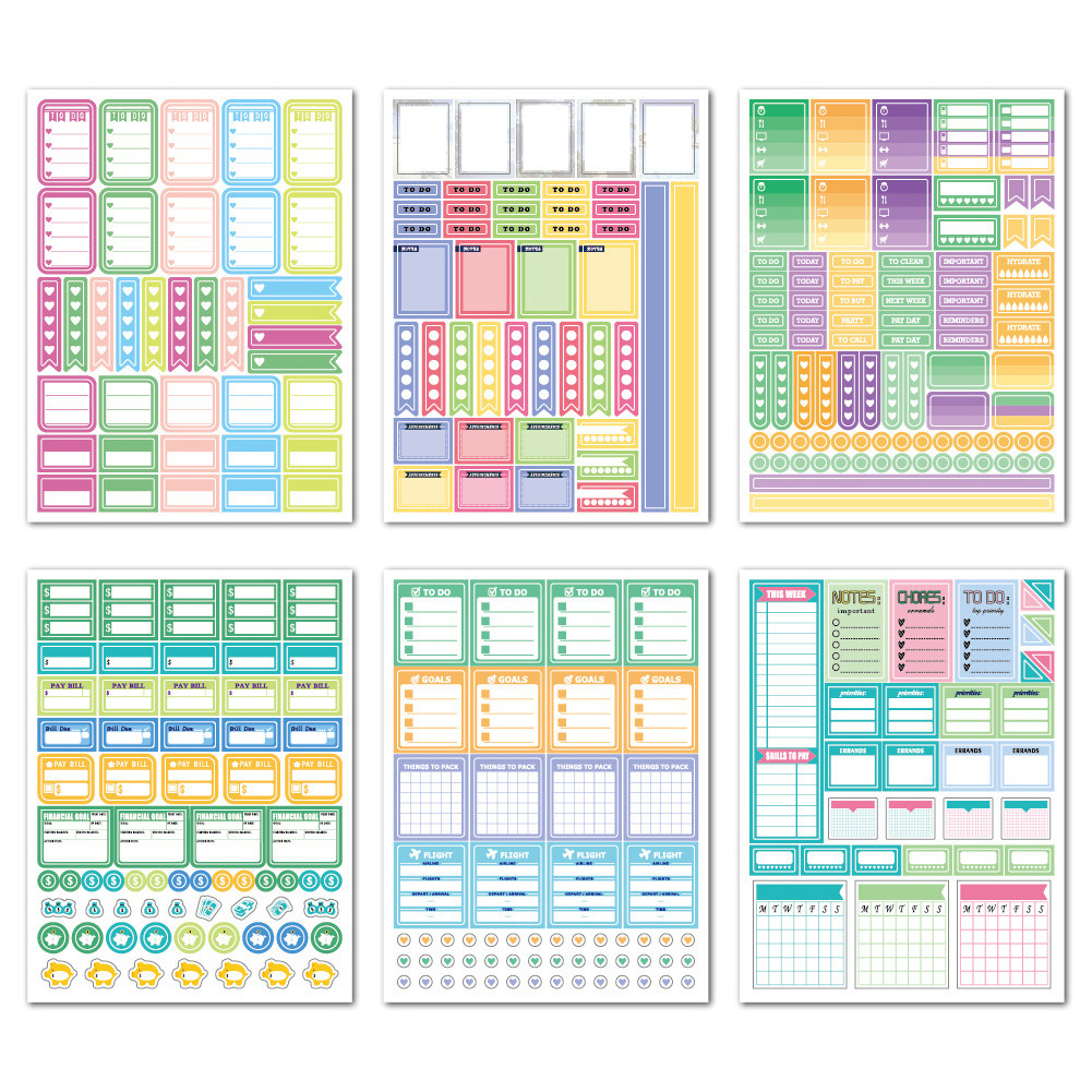 Wholesale Customized Planner Sticker Various Themes Monthly Weekly Daily Planner Notebook Calendar stickers Paper Sticker