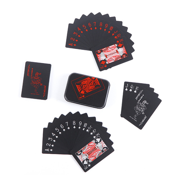 Waterproof Black Playing Cards Plastic Cards Collection Black Diamond Poker Cards