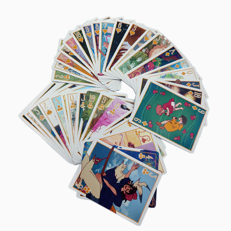 Custom Standard 54 Cards Anime Totoro Paper Playing Cards