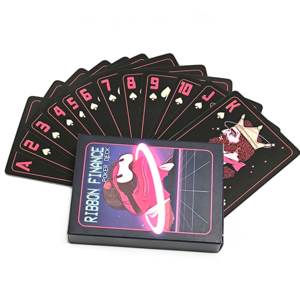 Playing  Card Supplier Custom Clear Printing Black And Red Card Deck Poker Card