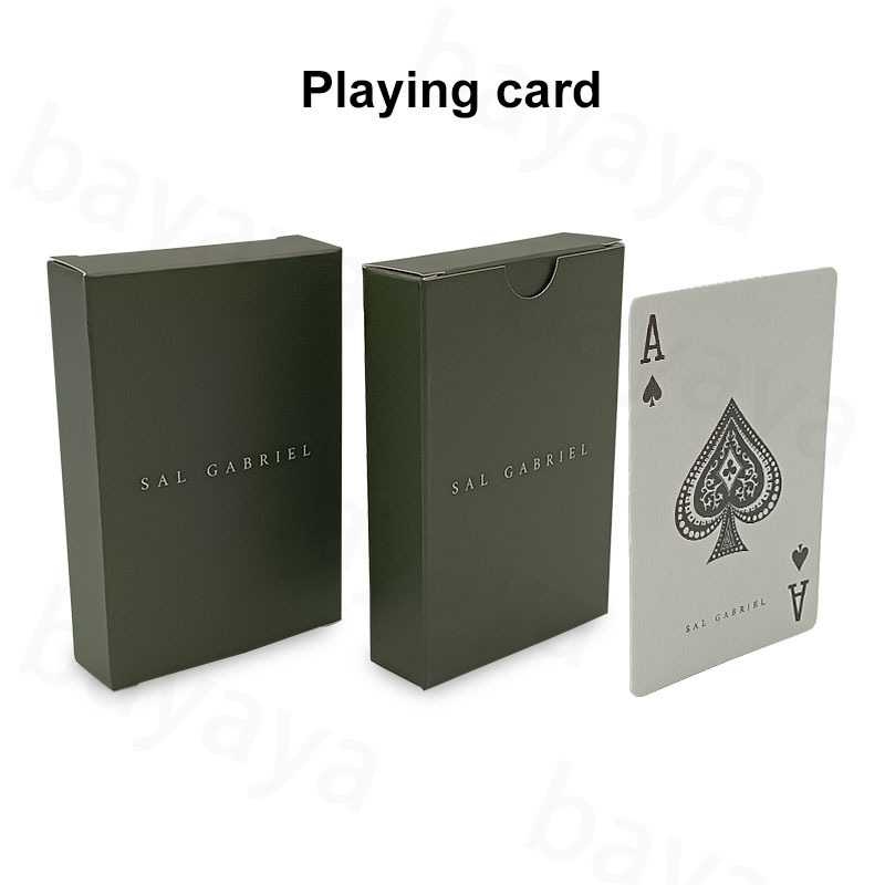 Custom Front and Back Linen Finished Paper Poker Playing Card Deck Personalized Advertising Promotional Games