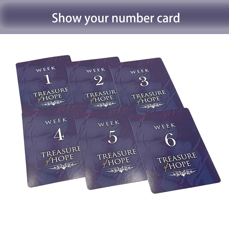 Custom Purple Paper 52 Deck Of Affirmation Cards Game Ecah Cards Different Positive Daily Life Kindness Cards