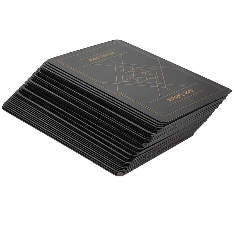 Custom High Quality Delicately Shrink Wrapped Packaging Black Sliver And Gold Edge Poker Us Playing Cards