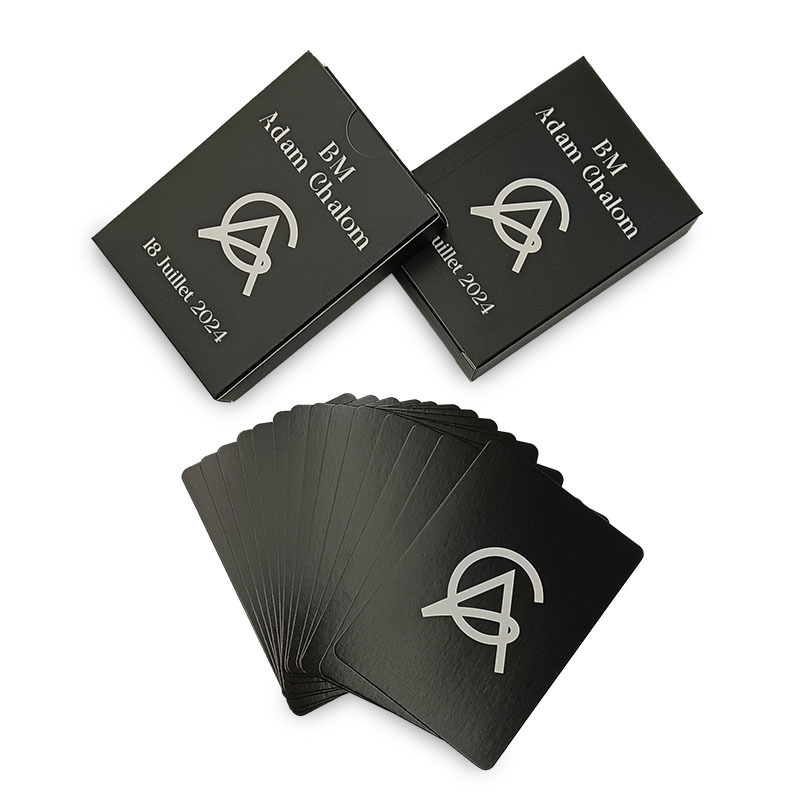 Personalize Custom Your Logo Design Anticheating Black Poker Card Game Printing Custom Playing Cards