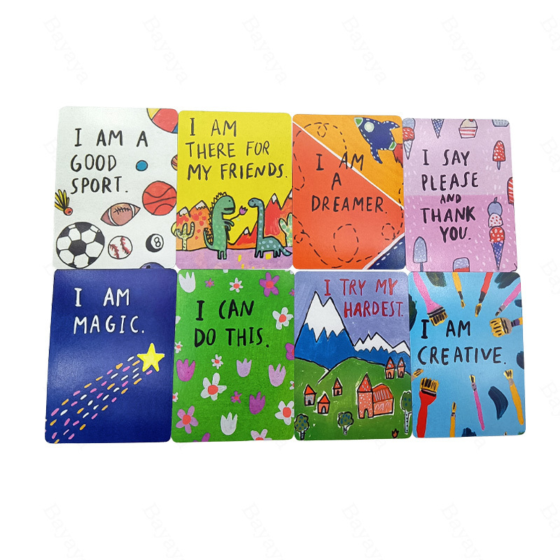 Various Types Custom Printing Daily Positive Self Love Affirmation Cards