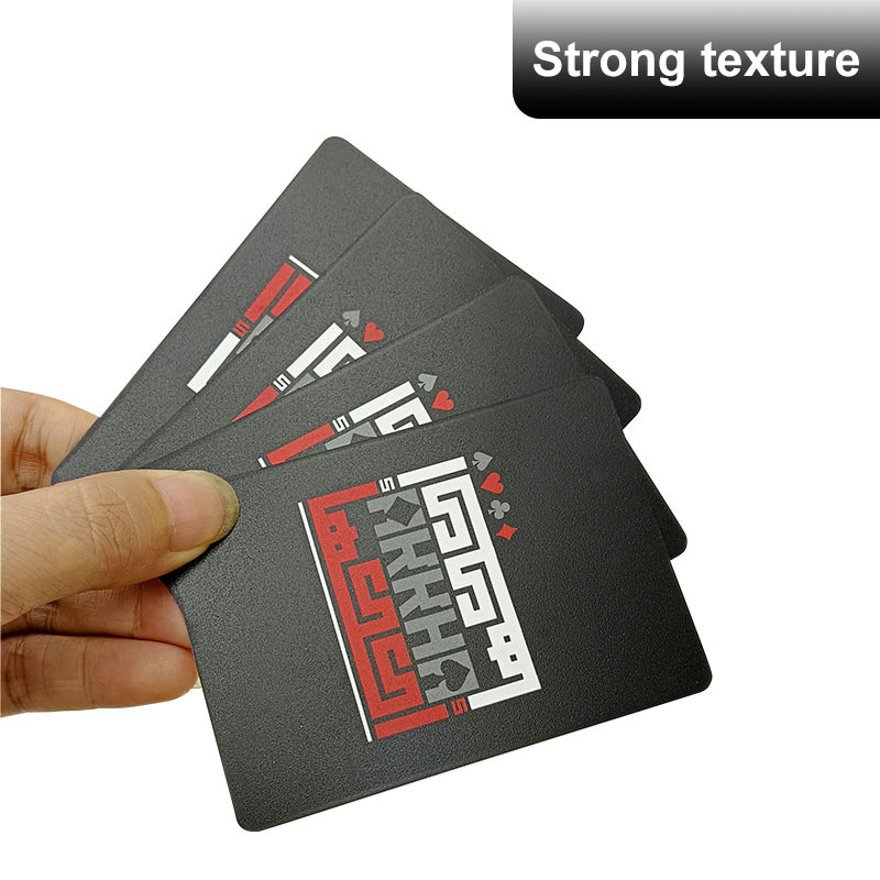 Premium Red Edges PVC Playing Cards Custom Printed Logo Personalised Durable Waterproof Poker Deck