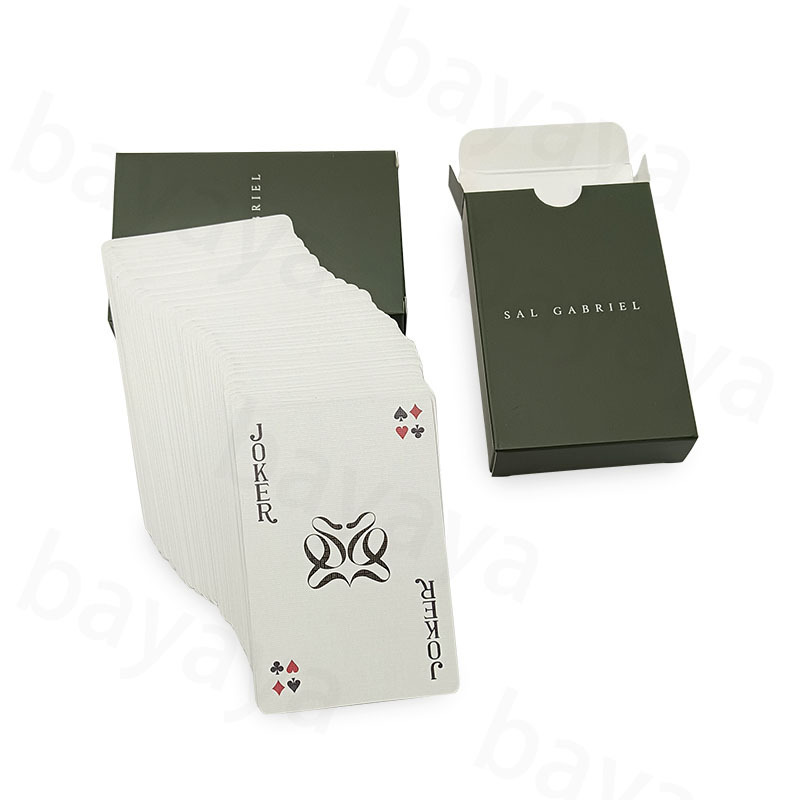 Custom Front and Back Linen Finished Paper Poker Playing Card Deck Personalized Advertising Promotional Games