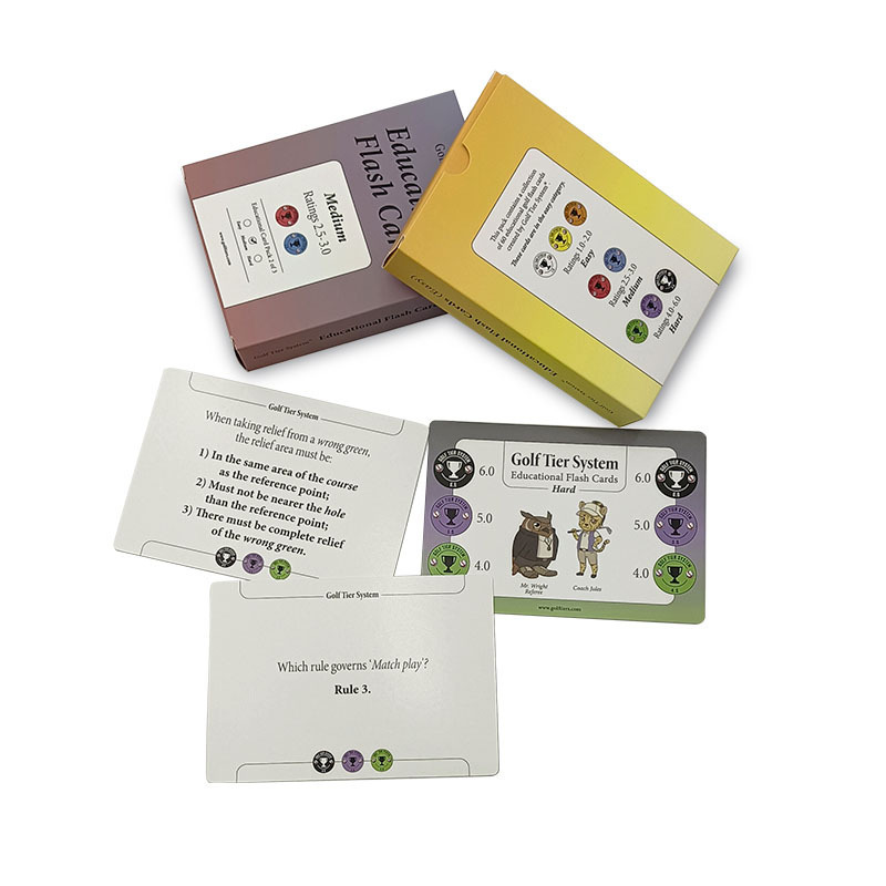 Bayaya Manufacturer Custom Printed Kids Flash Card Game Early Educational Knowledge's Tier System Paper Playing Cards