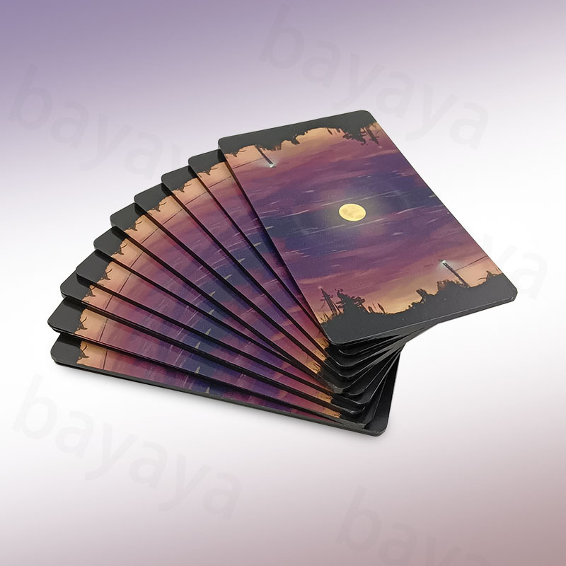 High Quality Oracle Tarot Deck Playing Cards Customizable Factory Printing Light Seer Edges in Gold & Black