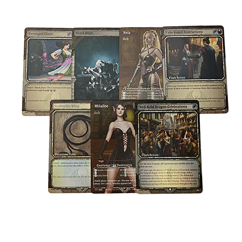 OEM Customised Print Make Your Own Game Playing Card khatun Holographic Trading Card Game