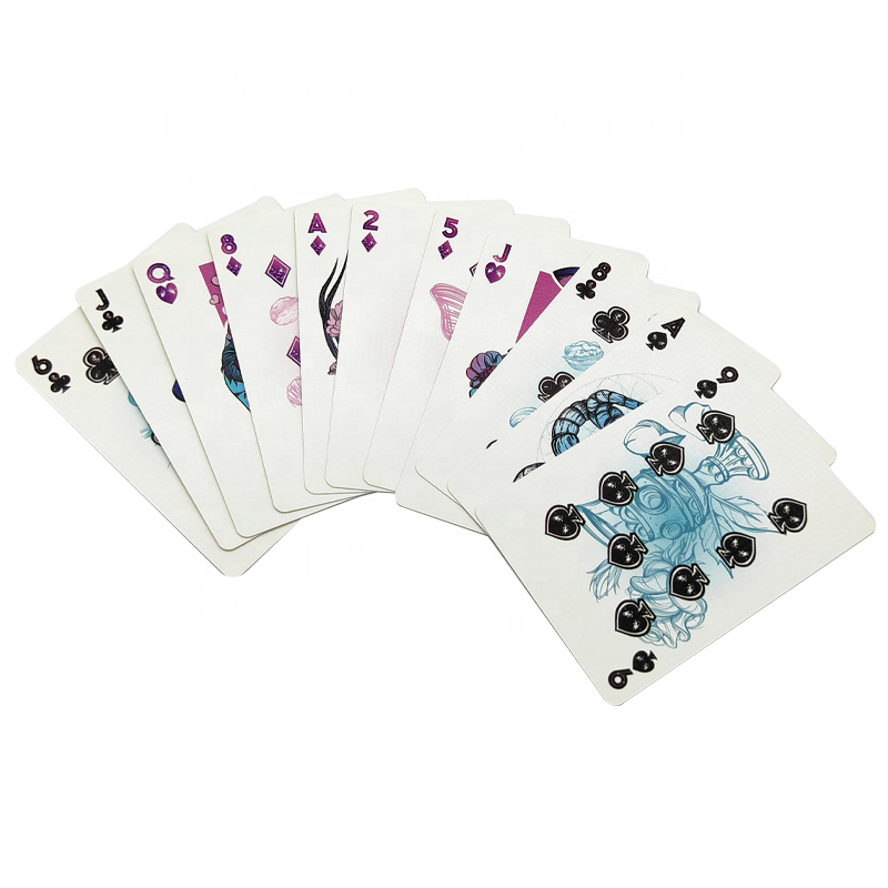 Premium Black Core Linen Paper Playing Cards Custom Printed Logo Wholesale Entertainment Poker Cards with Box Packaging