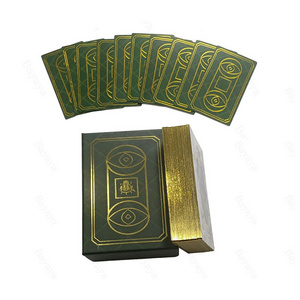 Gold Foil Free Tarot Card Deck Sample Profession Custom Printing Your Charm Golden Tarot Cards With Box