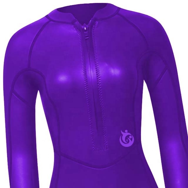 wholesale Standard size 3mm blue diving neoprene freediving smooth skin surfing spearfishing surf scuba diving suit for women