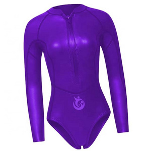 wholesale Standard size 3mm blue diving neoprene freediving smooth skin surfing spearfishing surf scuba diving suit for women