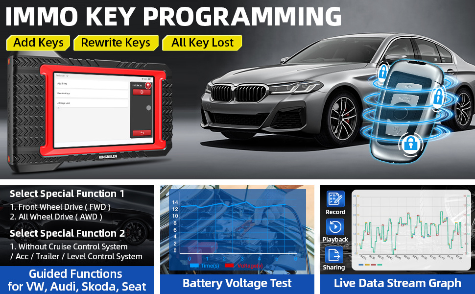 2024 New Arrival Full OBD2 Function All System Advanced Diagnosis KINGBOLEN K7 Diagnostic Tool For Most Brand Car