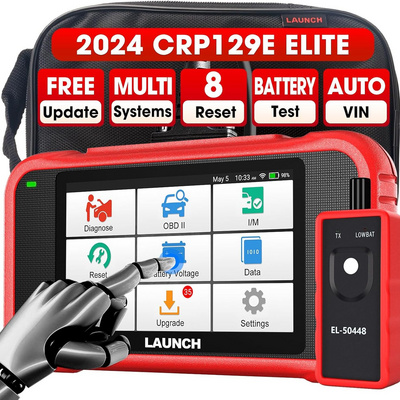 Launch CRP129E Elite Vehicle Diagnostic Tool Car OBD2 Scanner with 8 Special Service Auto Engine Analyzer Lifetime Free