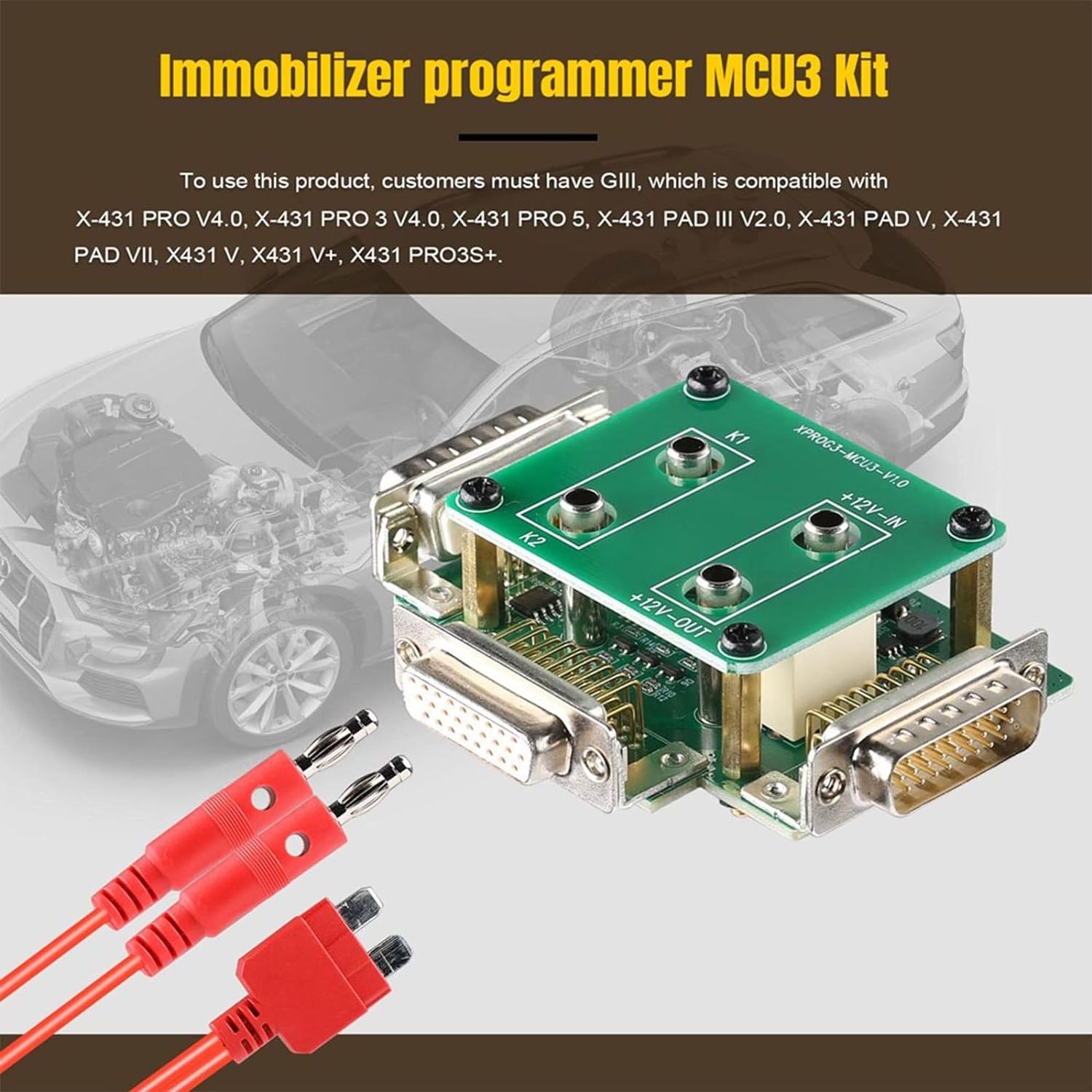 LAUNCH X-431 MCU3 Immobilizer Programmer Kit for X-PROG3 GIII Work for Mercedes-Benz All Keys Lost and ECU TCU Reading