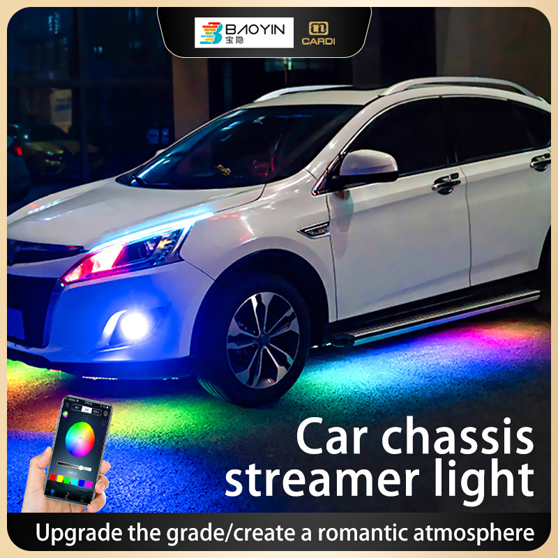 30W 12V Mobile APP Remote Control Atmosphere light auto led neon rgb car underglow light