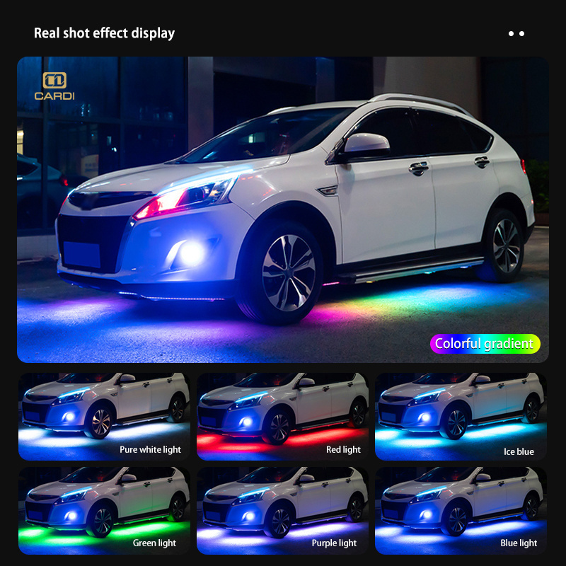 30W 12V Mobile APP Remote Control Atmosphere light auto led neon rgb car underglow light