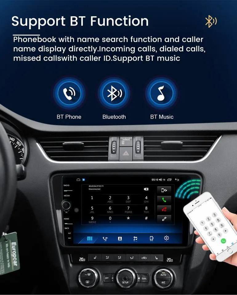 Touch Screen Android Autoradio Car Radio 2.5D GPS NavigationMultimedia Player 2 Din Knob Car Audio Stereo