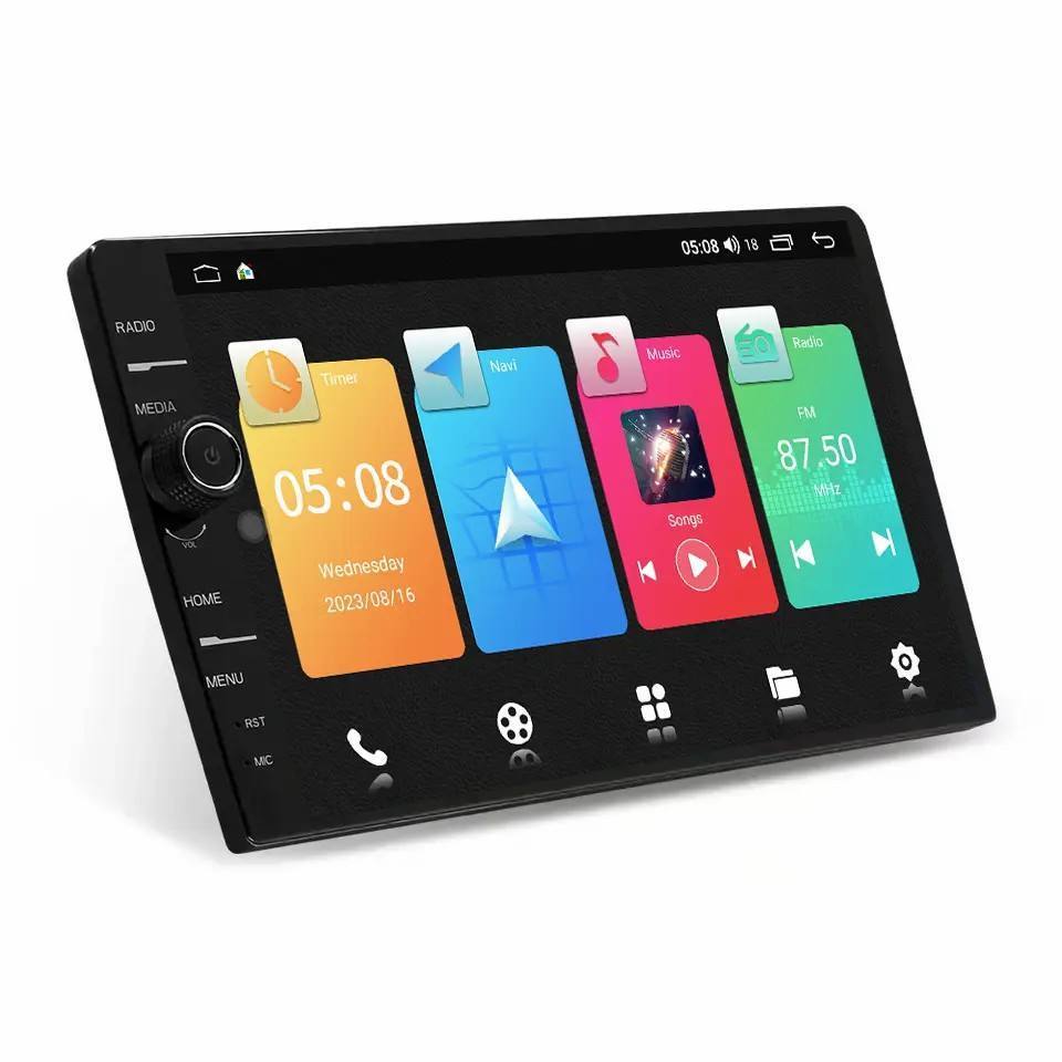 Touch Screen Android Autoradio Car Radio 2.5D GPS NavigationMultimedia Player 2 Din Knob Car Audio Stereo