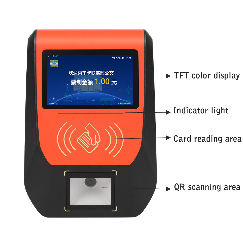 Smart City Parking Audio Jack Credit Card Reader Emv Bus Ticketing Machine Kiosk With Top Up Card System