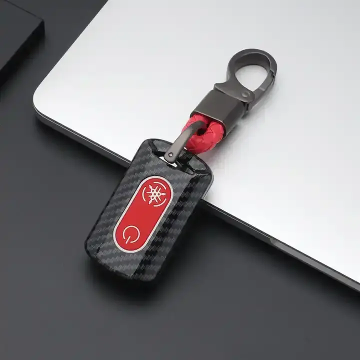 2024 New style carbon fiber key cover with silicone fit motor key for YAMAHA NVX155/AEROX155/QBIX125/XMAX300