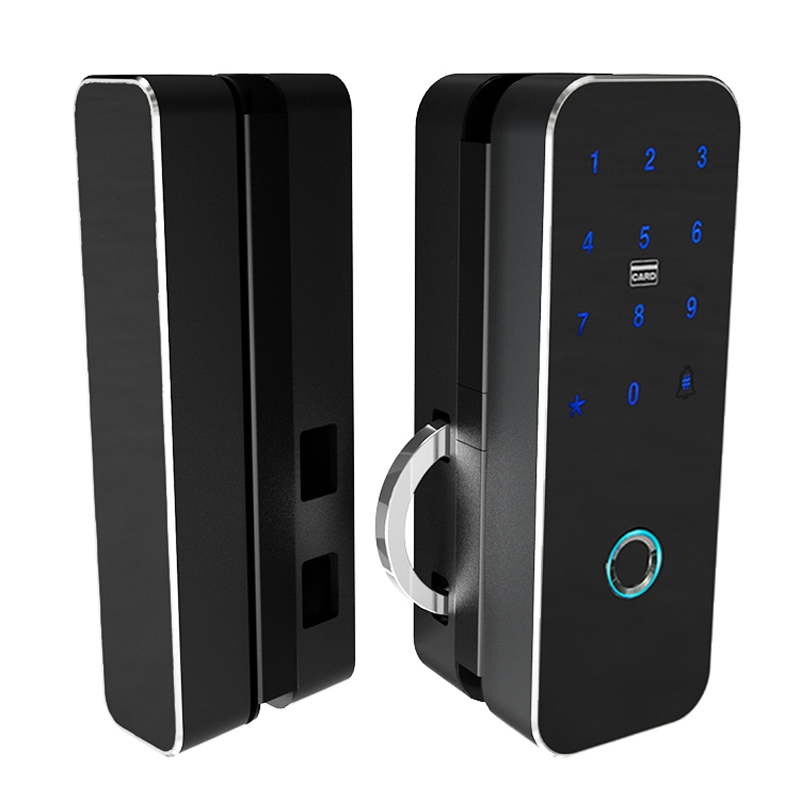 Finger Touch Keypad Wireless Remote Control Security Glass Door Smart Lock for Office Home Apartment