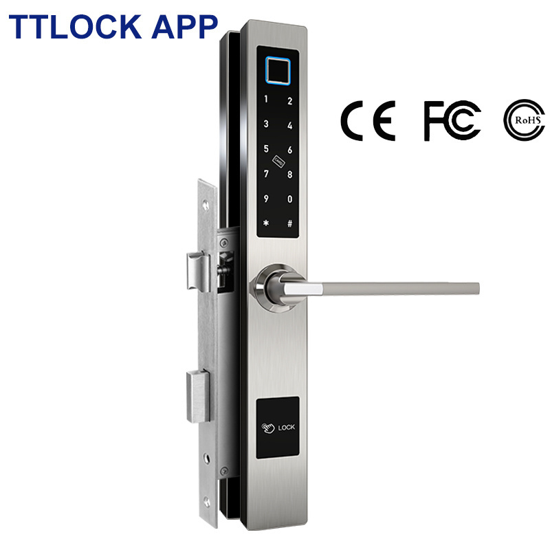 BT Smart lock with TTlock app Fingerprint Recognition NFC RFID Special for Thin wooden door