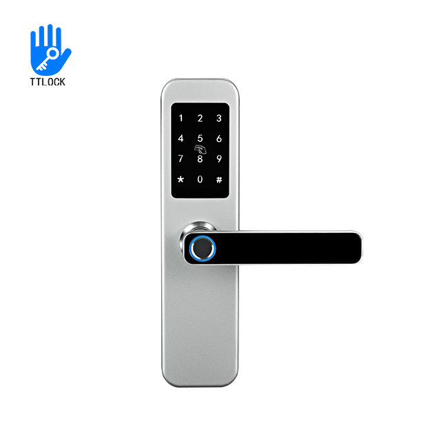 WiFi APP Ble Waterproof Outdoor Gate Rim Lock Nfc Double Sided Fingerprint Smart Lock Tuya and Tt Customize Door Lock