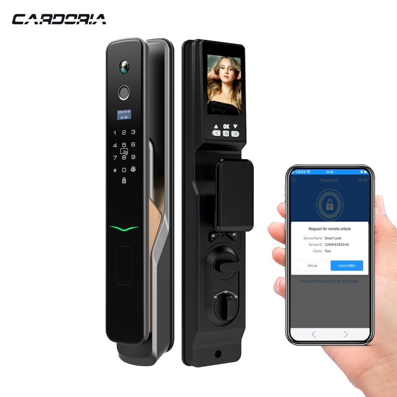 Home anti-theft door lock automatic smart password lock with surveillance camera fingerprint,video doorbell electronic