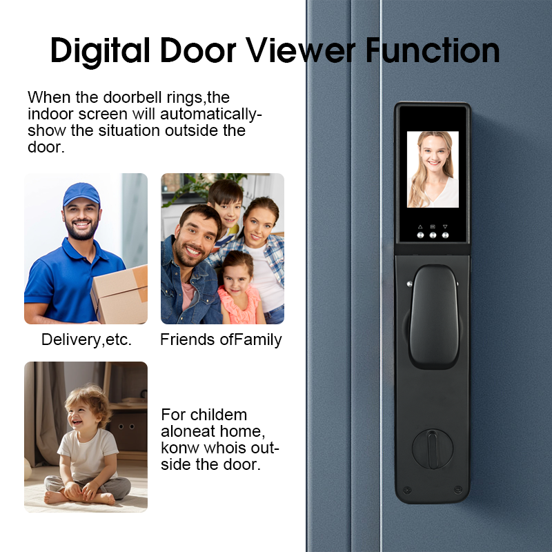 Home Security 3D Face Recognition App Wifi Cerraduras Inteligentes Smart Digital Electronic Fingerprint Door Lock with Camera