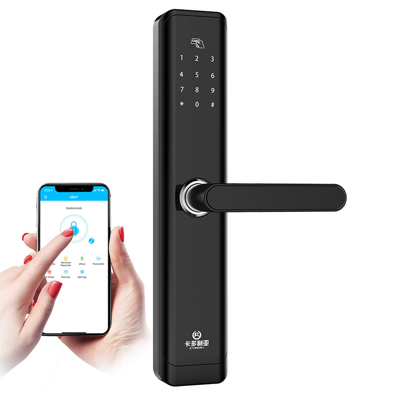 Cardonia 2021 New security Proximity rf bt tt lock card hotel lock app biometric fingerprint door locks and handle