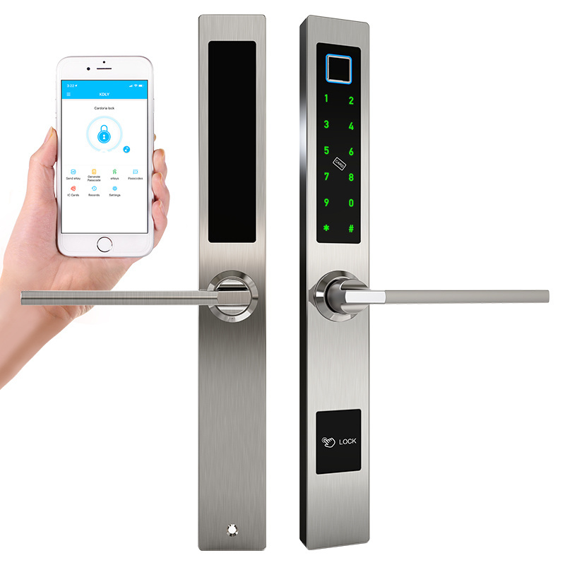 Automatic Waterproof Electronic Keyless Sliding Aluminum Fingerprint Door Lock Digital Sensor Cabinet Smart Home Door Lock