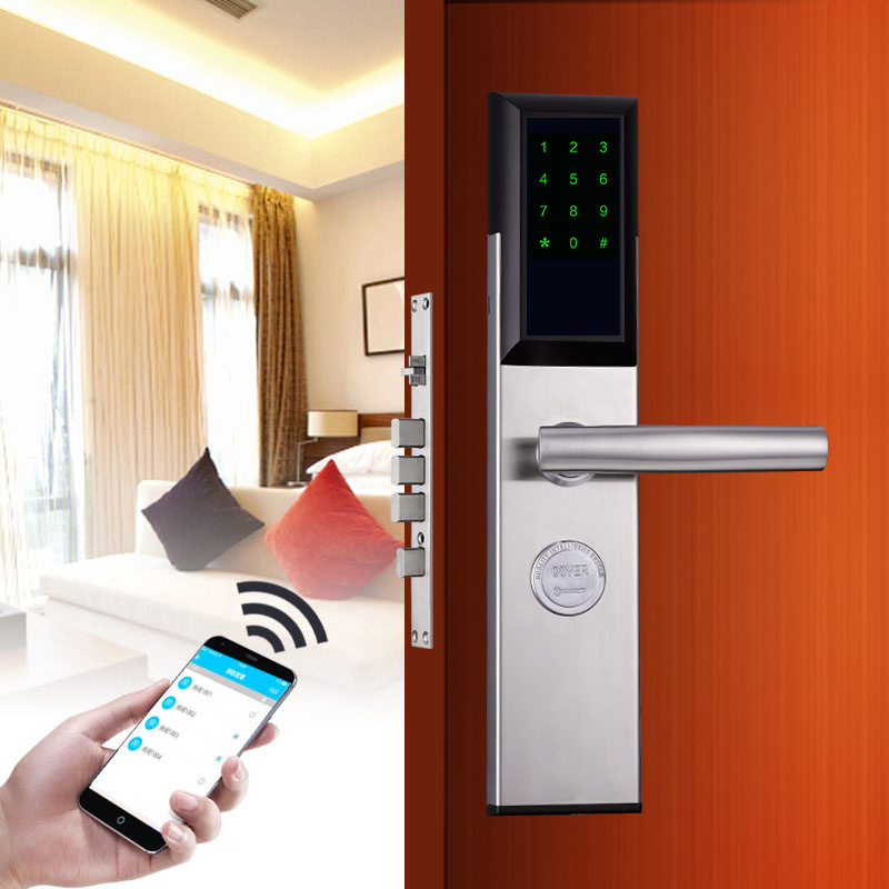 Security Electronic Door Lock, App Wifi Smart Touch Screen Lock,Digital Code Keypad Deadbolt For Home Hotel Apartment