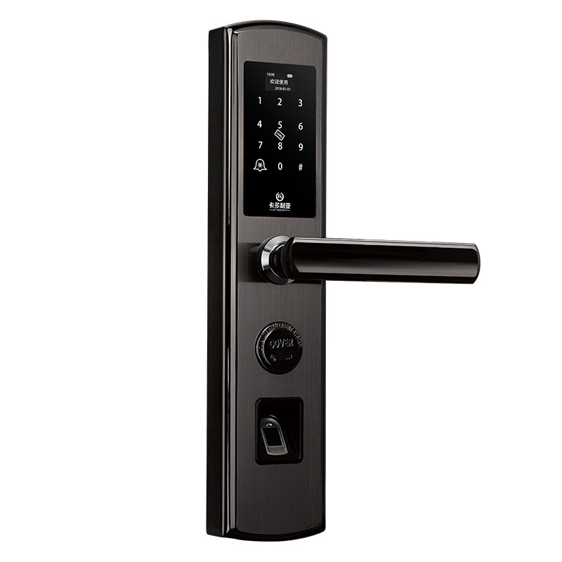 Waterproof Digital Biometric fingerprint Glass sliding door lock hook lock for sliding door lock wood