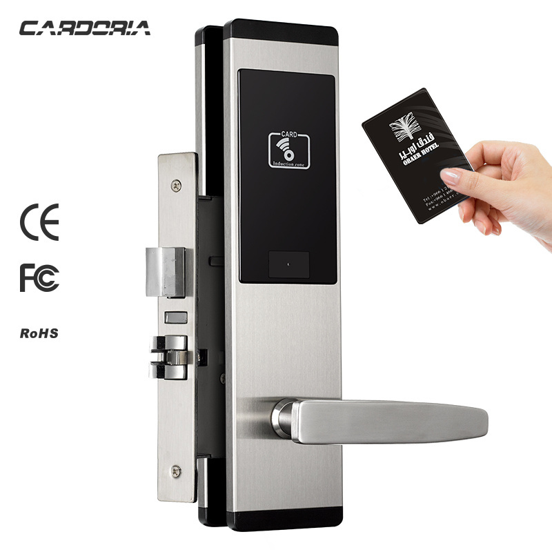 Waterproof Electronic mortise door locks uses hotel magnetic door key cards for getting in/out