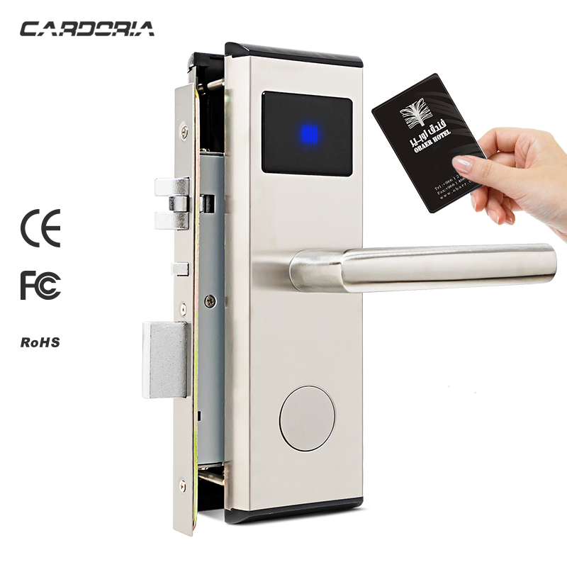 B1RF New Arrival Stainless Steel Electric RFID Hotel Key Card Lock And Hotel Door Lock System