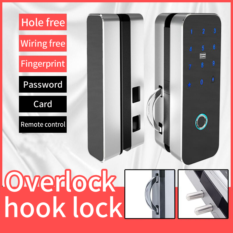 Smart Fingerprint Office Glass Door lock With App Remote Control Unlock by Password RF Card for Glass Doors Lab