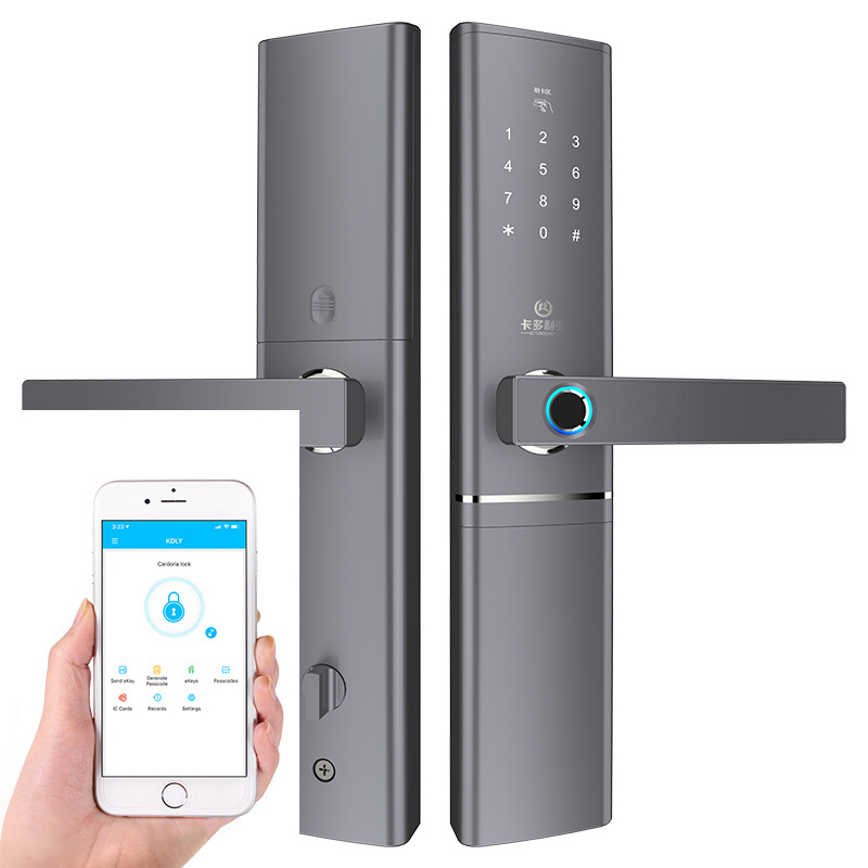 Home Security Wifi/3G/4G GSM Alarm System with fingerprint door lock supported home security alarm system