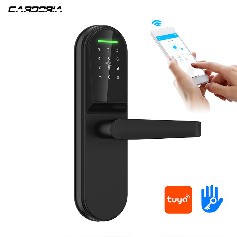 Wifi App Smart Door Lock Biometric Fingerprint Door Handle Digital Keyless TT Door Lock