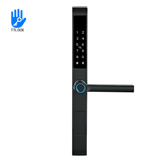 WiFi App Smart ttLock Slim Aluminium Door Usage Waterproof Lock for Sliding Swing Door