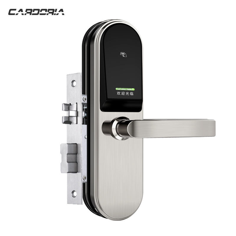 New Fashion Smart Rfid Hotel Lock System Rf Card Electronic Door Handle Lock Smart Hotel Door Lock System Price