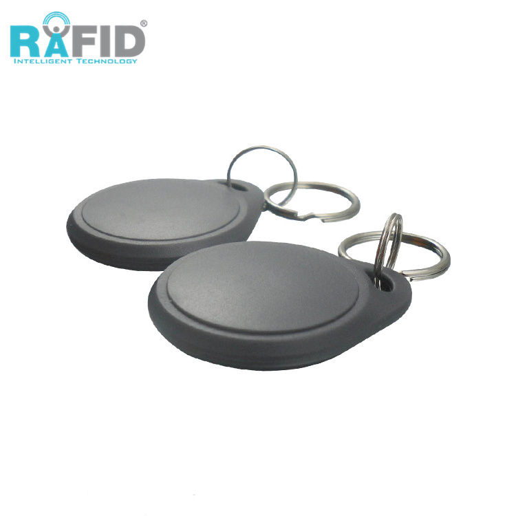 RAFID Free Sample 1356mhz NFC chip ABS Custom Colorful RFID 125khz TK4100 NFC F08 access control keyfob chian tag