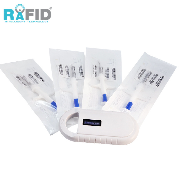 RAFID 134.2Khz FDXB Microchip De Iden5Ificc Ionidentificacion RIFD Animal Rfid Glass Tag With Syringe