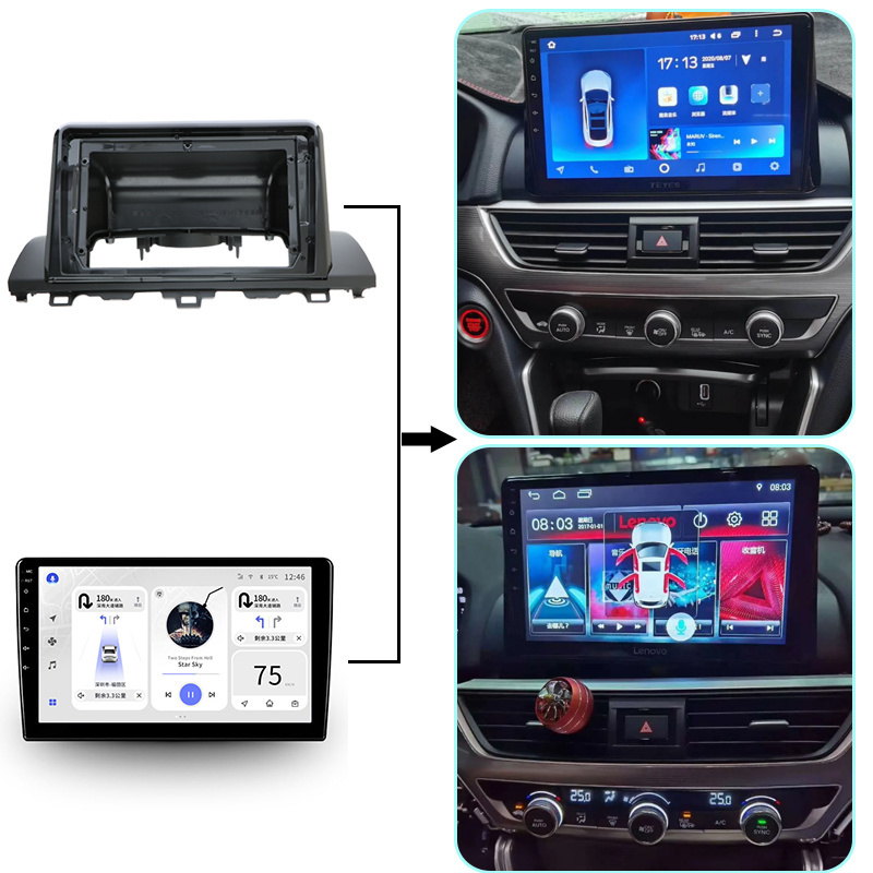 Ai jia car recorder stereo Operating dvd player multifunction entertainment system Frame For 2018 HONDA ACCORD 10TH 9INCH