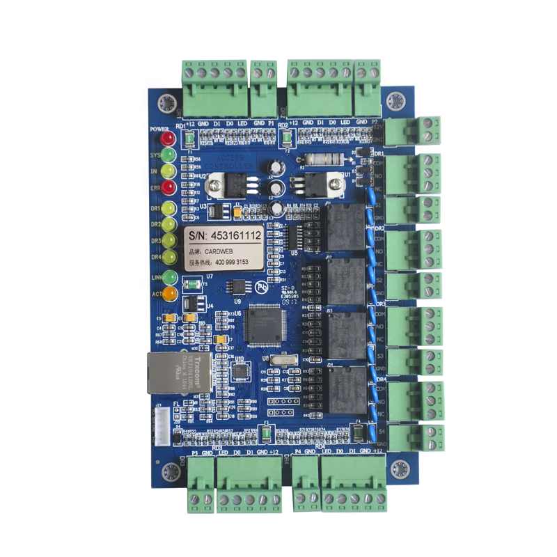 Cloud WEB SDK TCP/IP Four Doors Free SDK Wiegand Access Control Panel Board Systems For Office Home